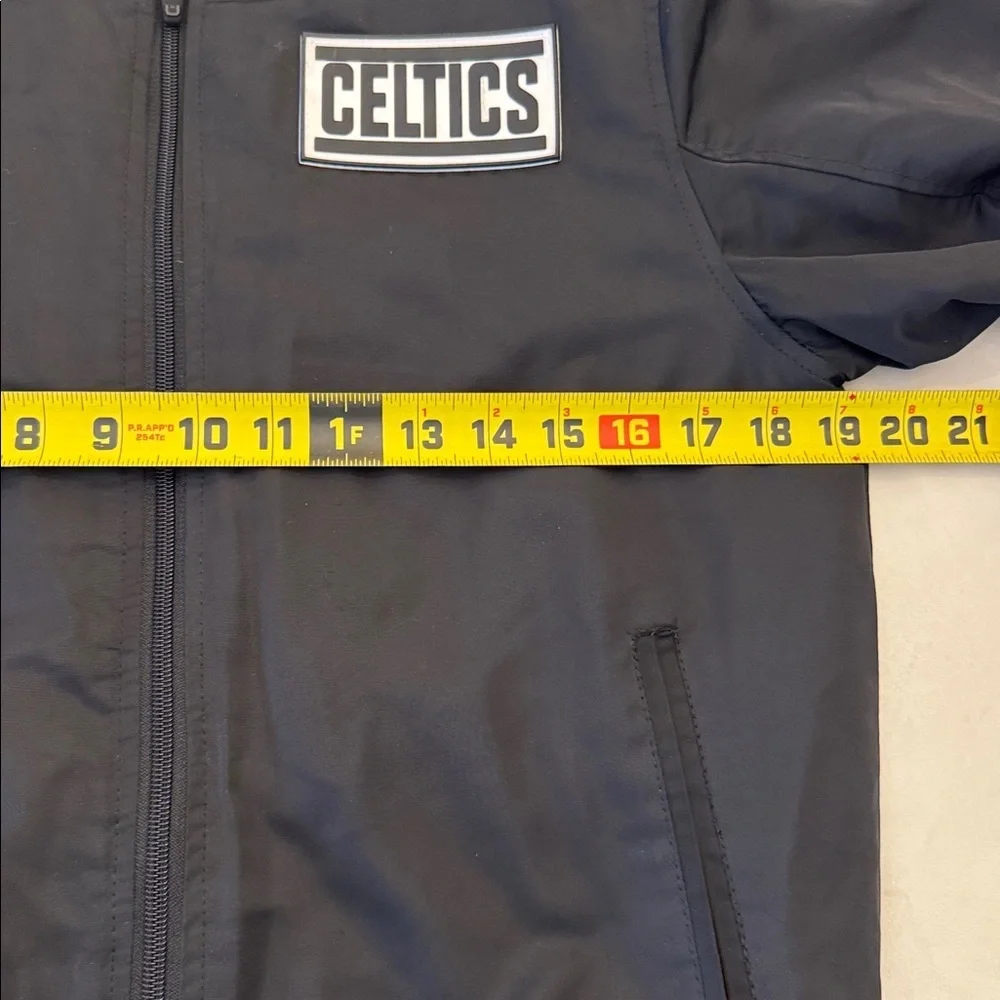 Big Kids Celtics Black Bomber Jacket, sz 14/16